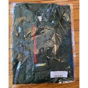 Subway Uniform Black Polo Shirt Male Size M/L Short Sleeve Brand New Green